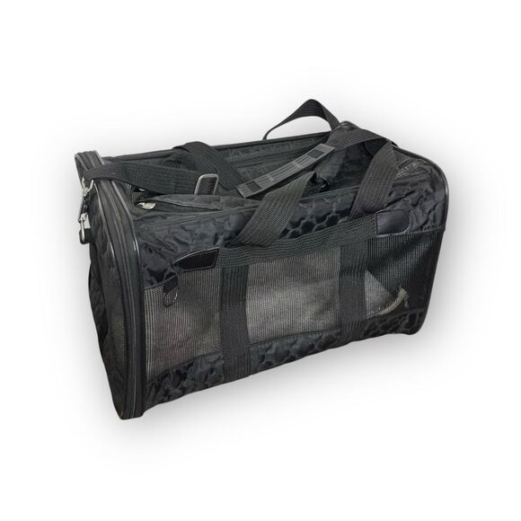 Sherpa Original Deluxe Travel Pet Carrier Airline Approved Black Used Medium - Picture 2 of 7